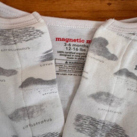 Magnetic Me Cloud Mine Organic Cotton Footie (3–6M, 12–16 lbs) - Picture 3 of 3